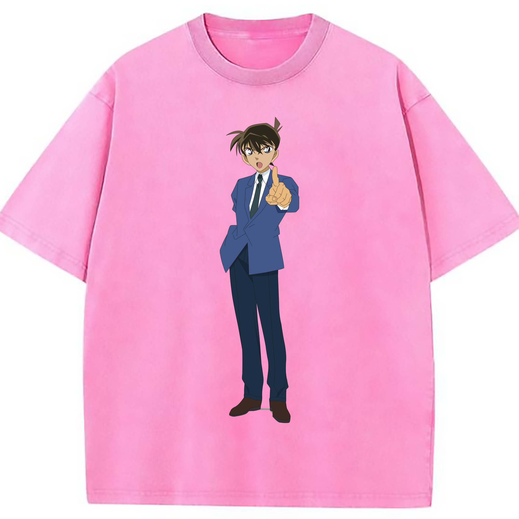 （画像用） 名探偵コナン 江戸川 コナン Detective Conan Conan Edogawa 綿100% ヴィンテージ風 半袖Tシャツ（フロントプリント）